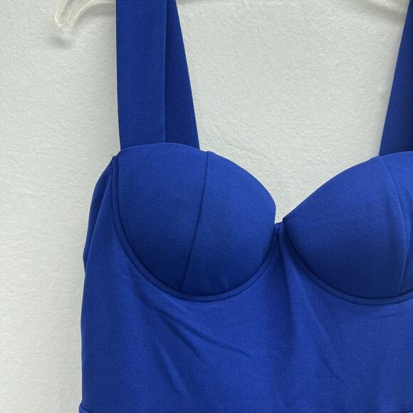 NWT Lulu’s Royal Blue Bustier Maxi Dress LARGE Backless Gown Stretch - Picture 5 of 15